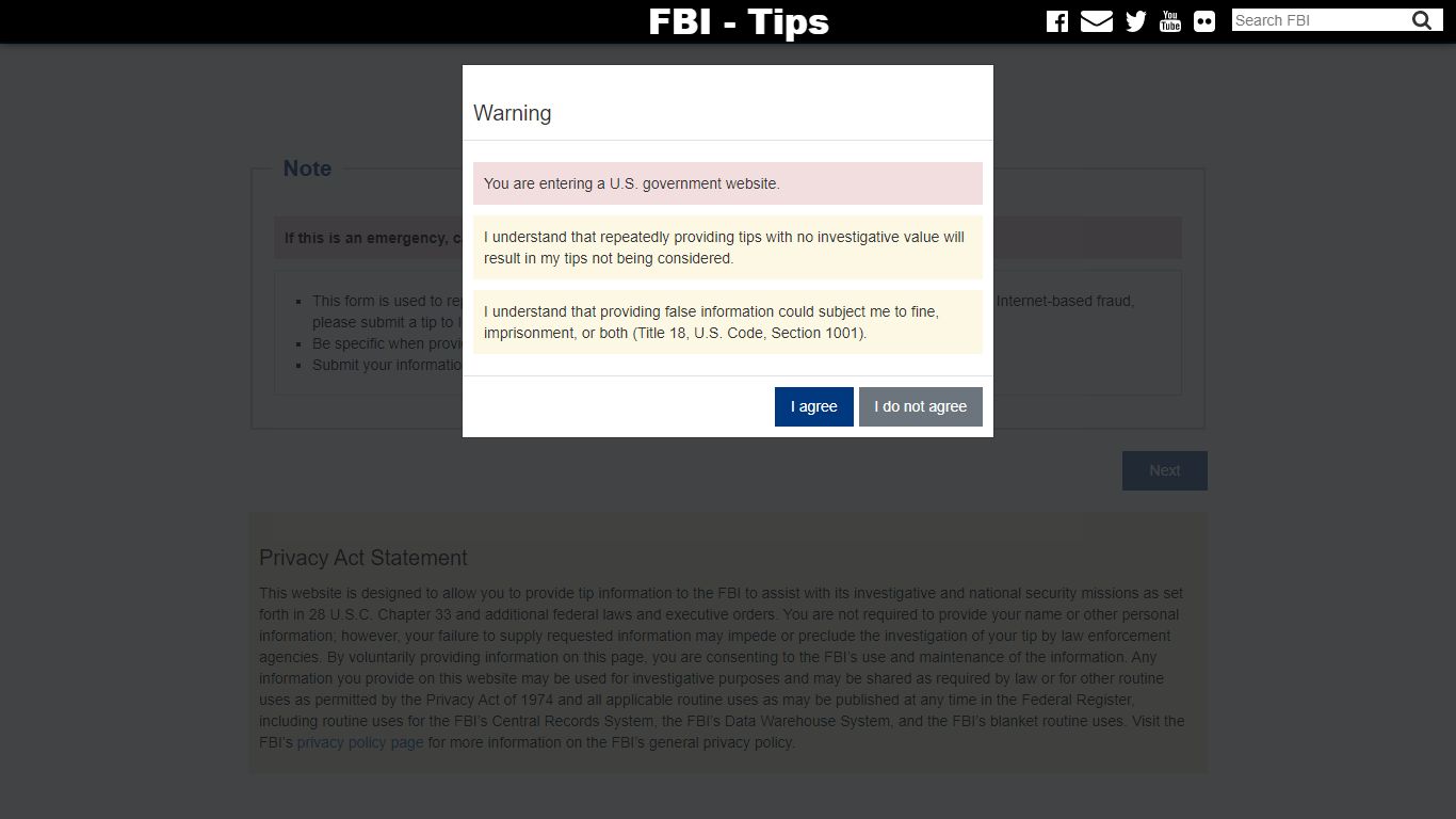 FBI - Tips